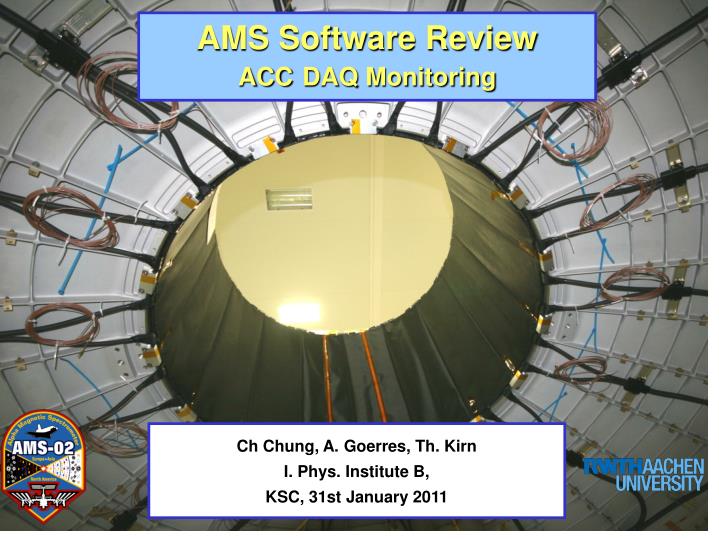 ams software review acc daq monitoring