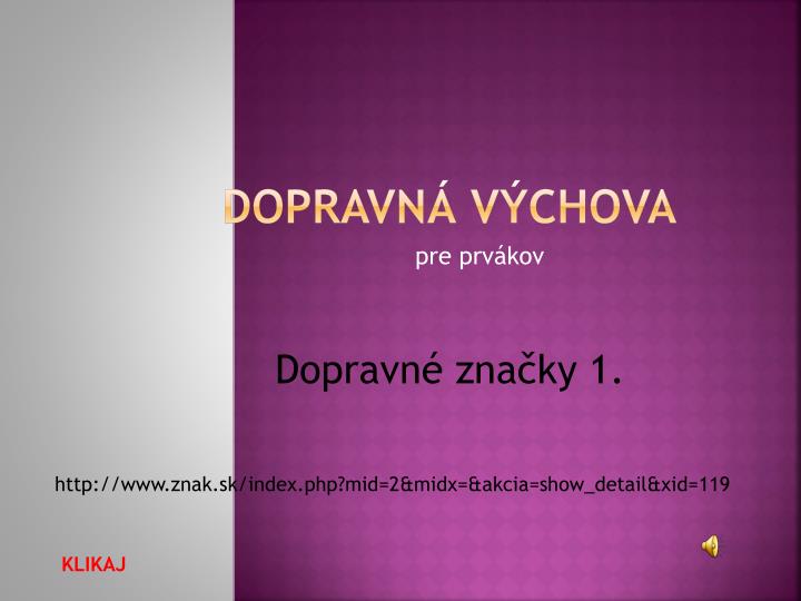 dopravn v chova