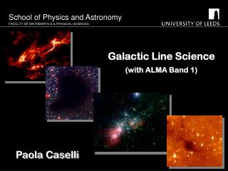 Galactic Line Science (with ALMA Band 1)