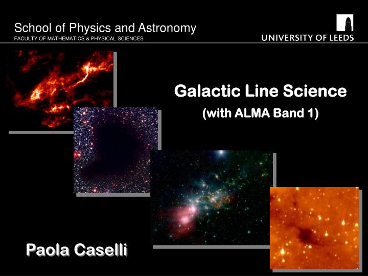 galactic line science with alma band 1