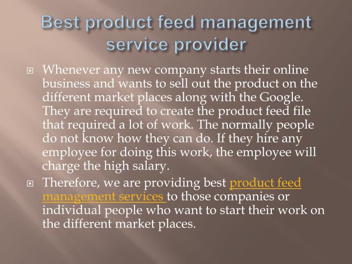 best product feed management service provider