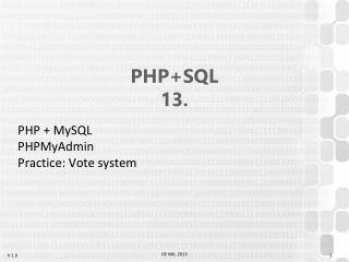 PHP +SQL 13 .