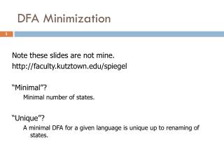 DFA Minimization