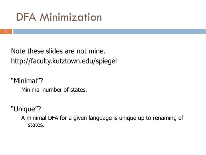 dfa minimization