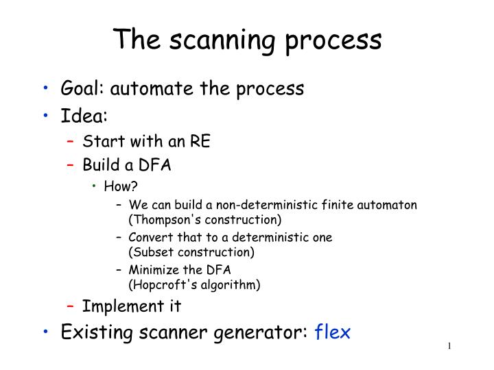 the scanning process