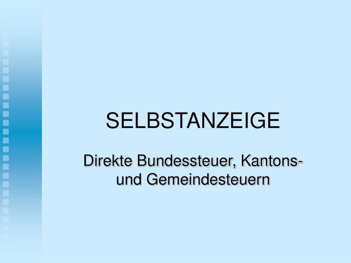 selbstanzeige