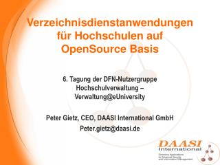 verzeichnisdienstanwendungen f r hochschulen auf opensource basis