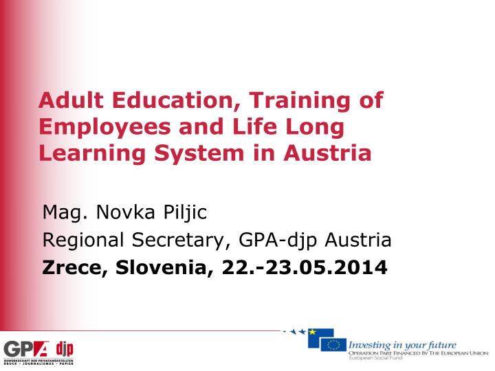 adult education training of employees and life long learning system in austria