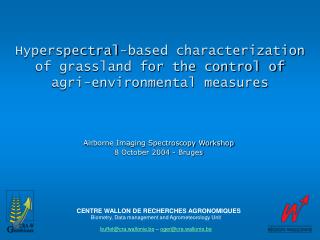 Hyperspectral-based characterization of grassland for the control of agri-environmental measures