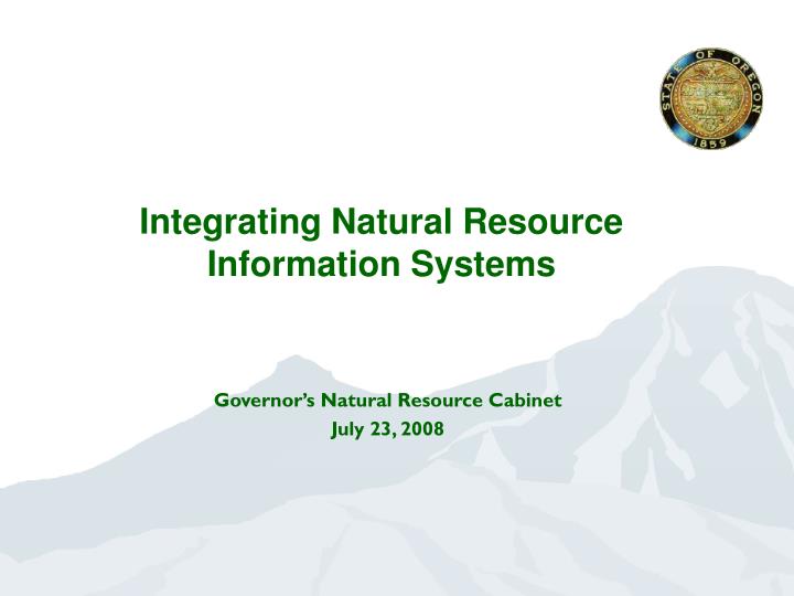 integrating natural resource information systems