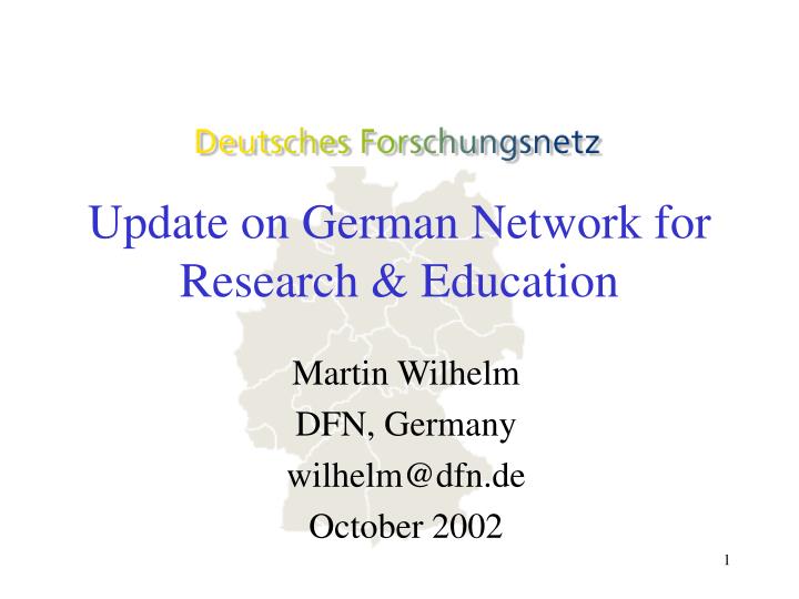update on german network for research education