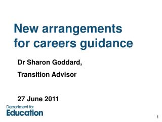 New arrangements for careers guidance