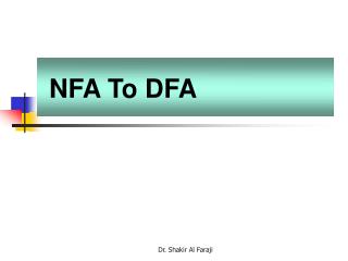 NFA To DFA