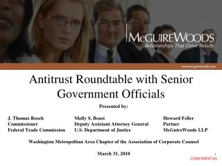 Antitrust Roundtable with Senior Government Officials