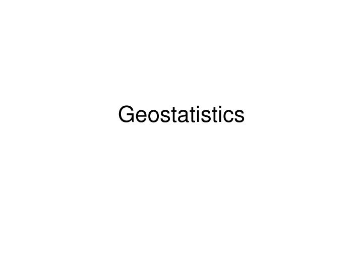 geostatistics