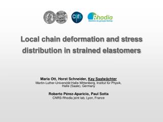 Local chain deformation and stress distribution in strained elastomers