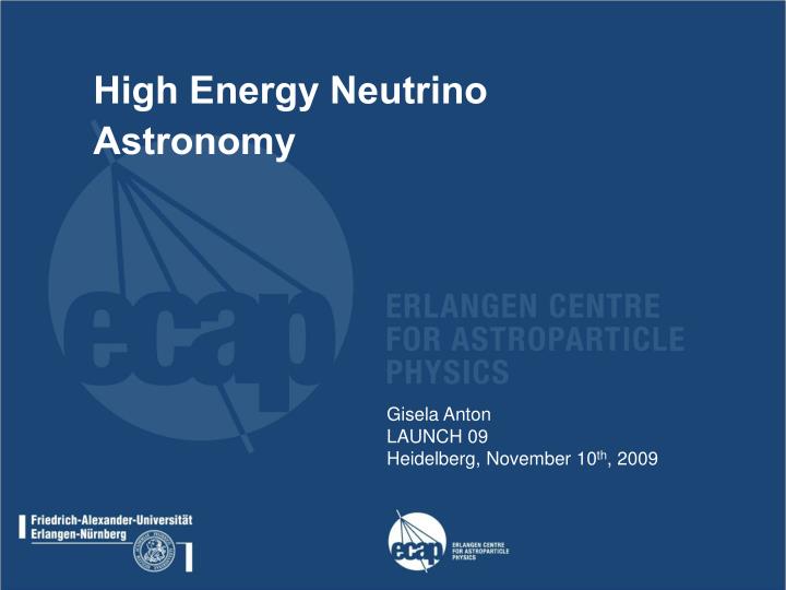 high energy neutrino astronomy