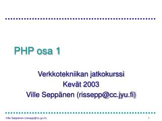 php osa 1