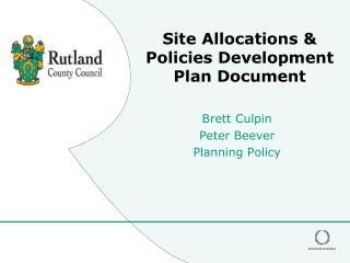 Site Allocations &amp; Policies Development Plan Document
