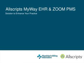 Allscripts MyWay Solution to Enhance your Business