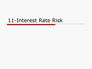 11-Interest Rate Risk