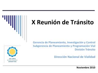 x reuni n de tr nsito