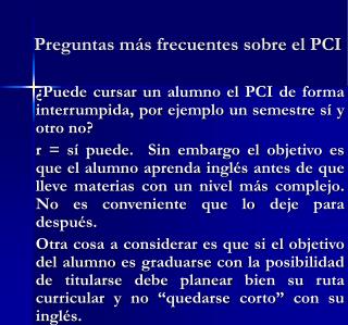 preguntas m s frecuentes sobre el pci