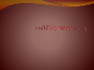 format