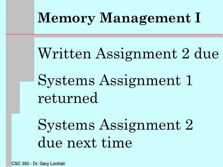 memory management i