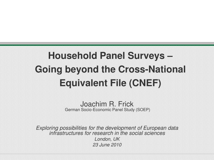 household panel surveys going beyond the cross national equivalent file cnef