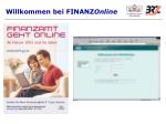 Willkommen bei FINANZ Online - slide 1