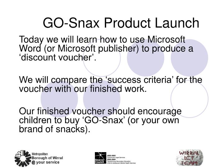 go snax product launch