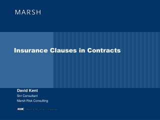 Insurance Clauses in Contracts