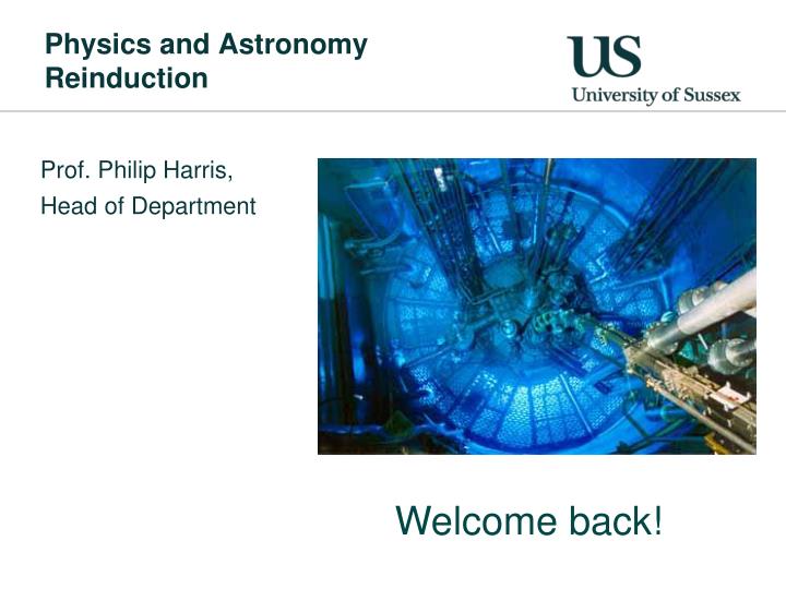 physics and astronomy reinduction