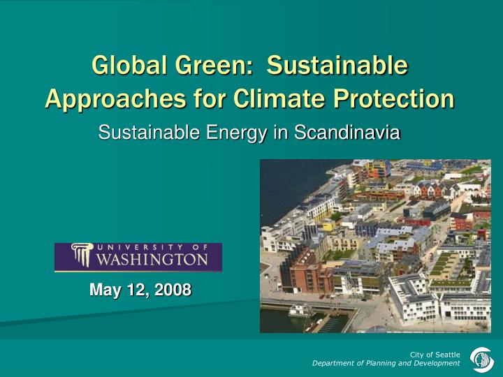 global green sustainable approaches for climate protection