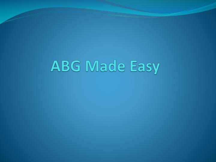 abg made easy