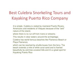 culebra kayaking tours | isla culebra