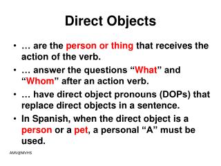 Direct Objects