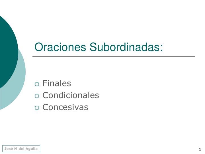 oraciones subordinadas