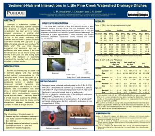 Sediment-Nutrient Interactions in Little Pine Creek Watershed Drainage Ditches