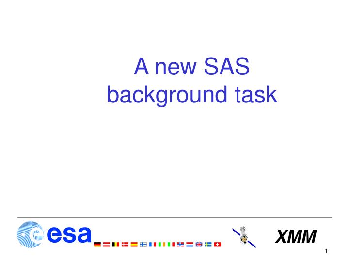 a new sas background task