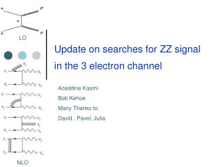 Update on searches for ZZ signal in the 3 electron channel