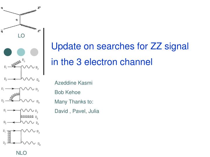update on searches for zz signal in the 3 electron channel