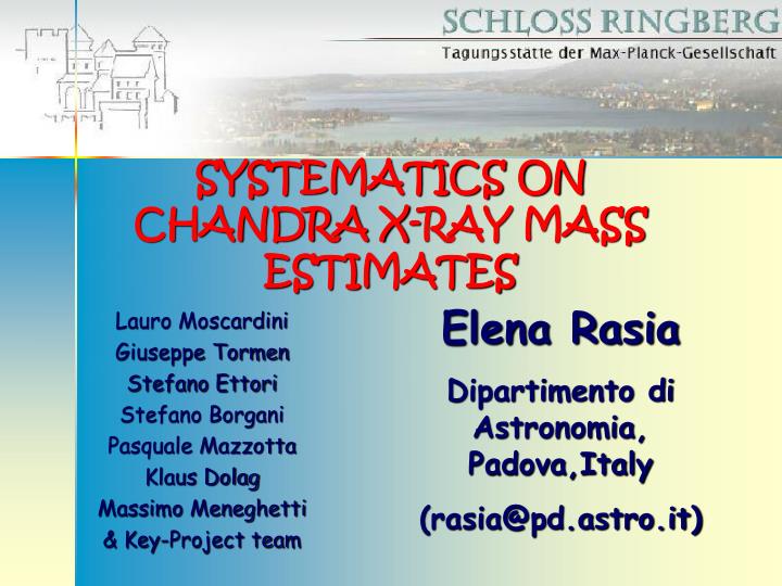 systematics on chandra x ray mass estimates