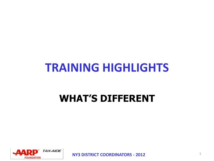 training highlights