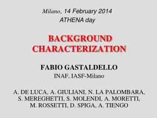 Milano , 14 February 2014 ATHENA day