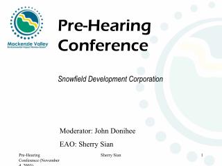 Pre-Hearing Conference