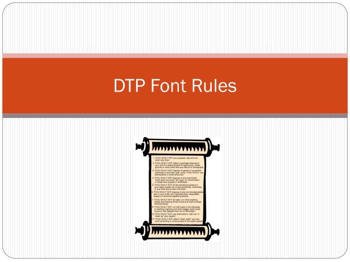 dtp font rules