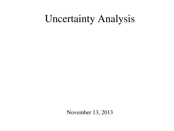 uncertainty analysis