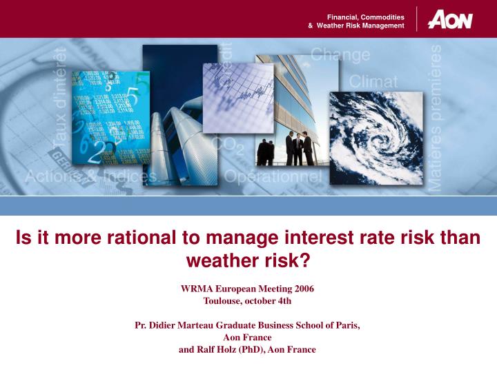 is it more rational to manage interest rate risk than weather risk